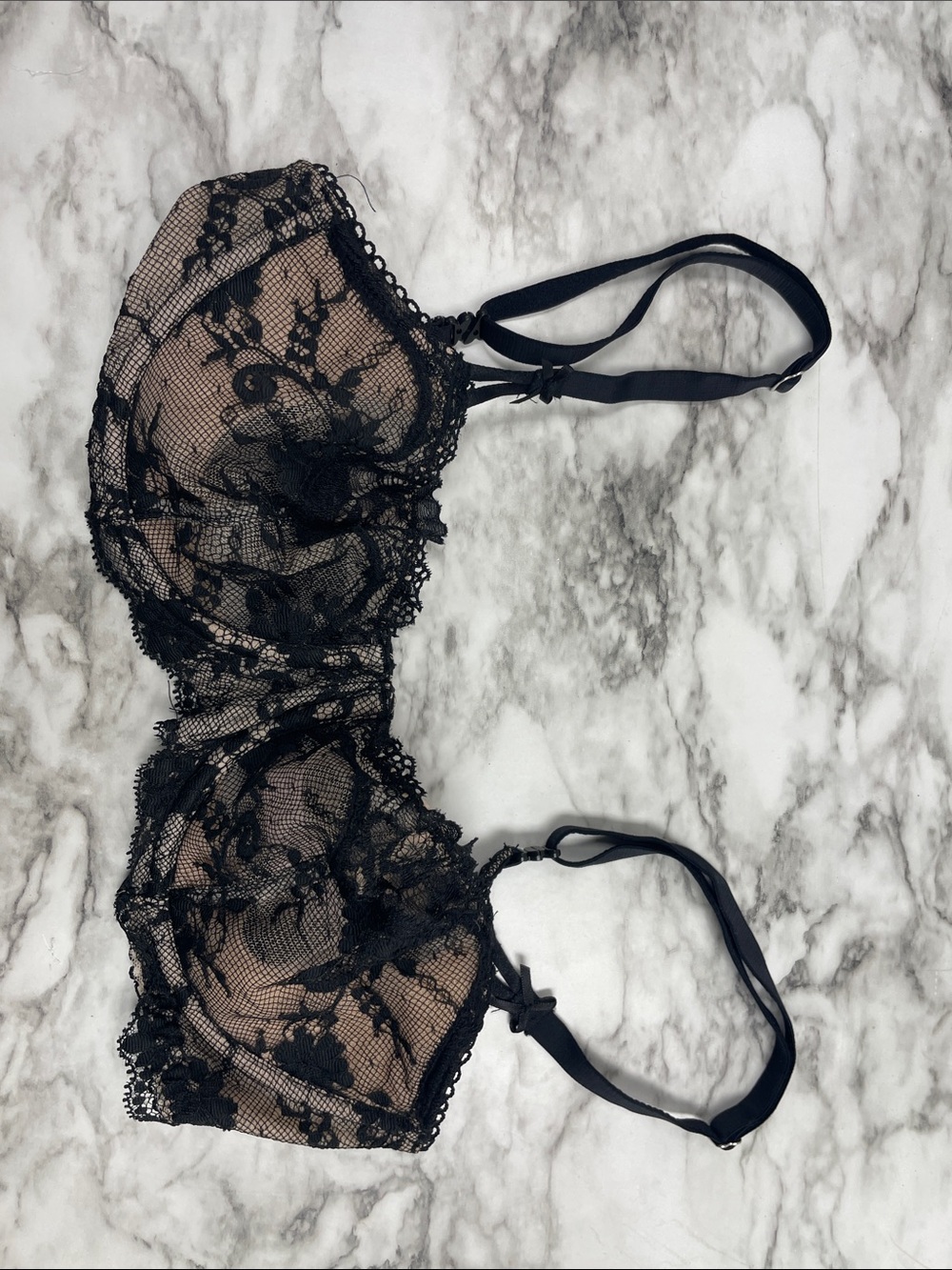 Victoria's Secret Black Sheer Lace Underwire Bra
